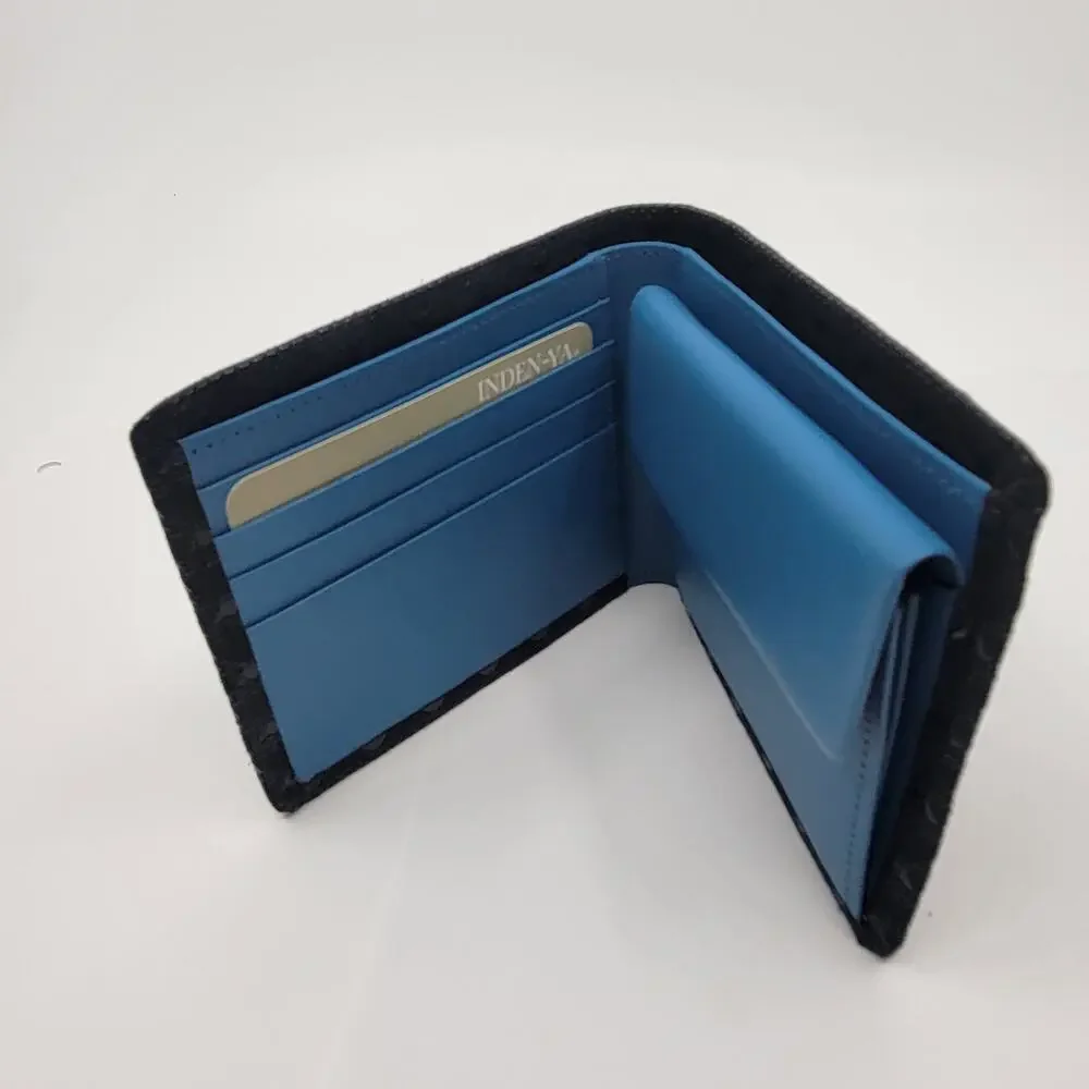 INDEN-YA bifold wallet black × black lacquer 0120-701-440 Made in Japan